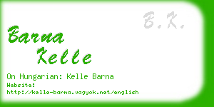 barna kelle business card